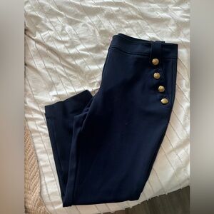 WHBM Navy Button Detail Dress Pants